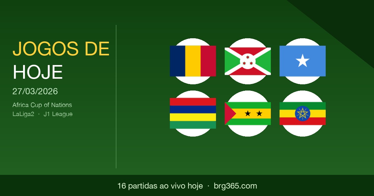 Jogos de hoje: futebol ao vivo, horário e onde assistir (27/03/2026)