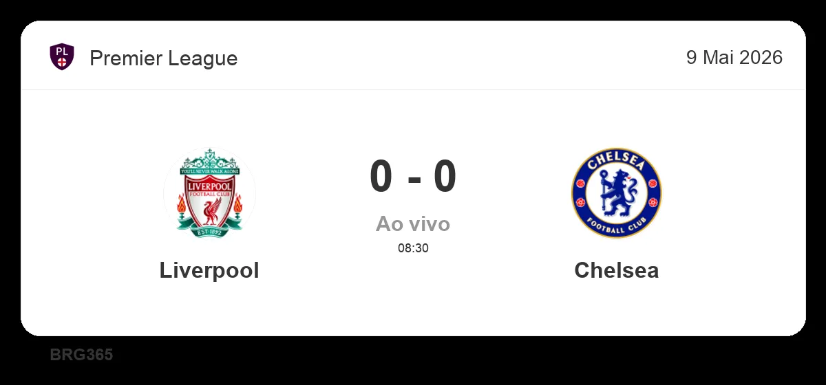 Liverpool x Chelsea pela Premier League