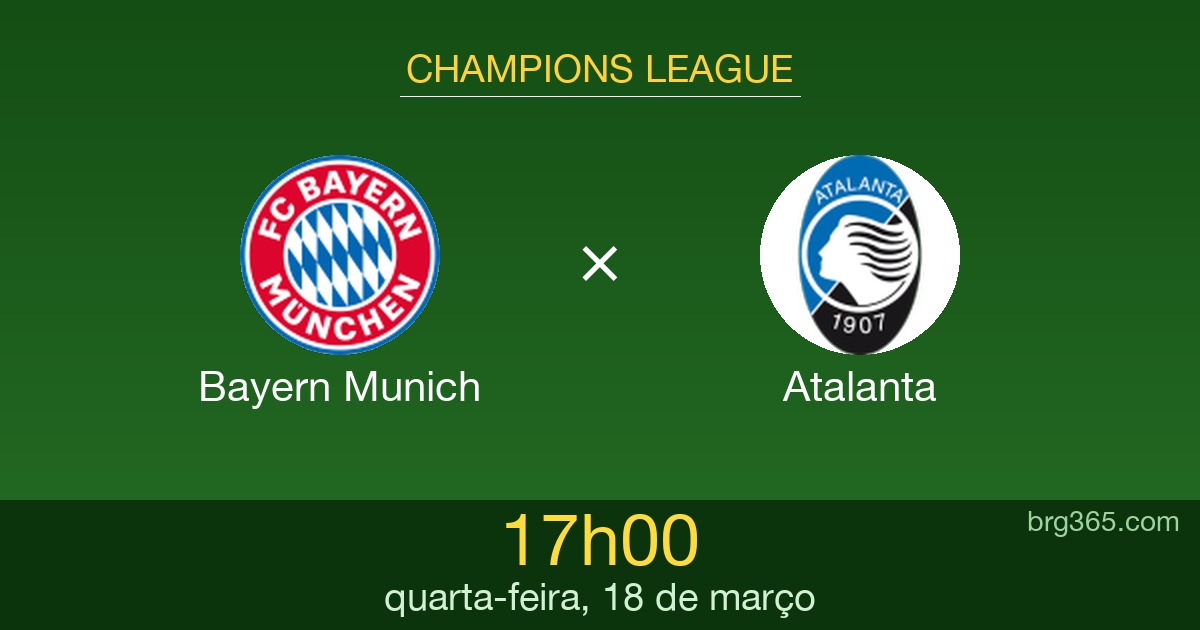 Bayern Munich x Atalanta: onde assistir ao vivo, horário e escalações — Champions League