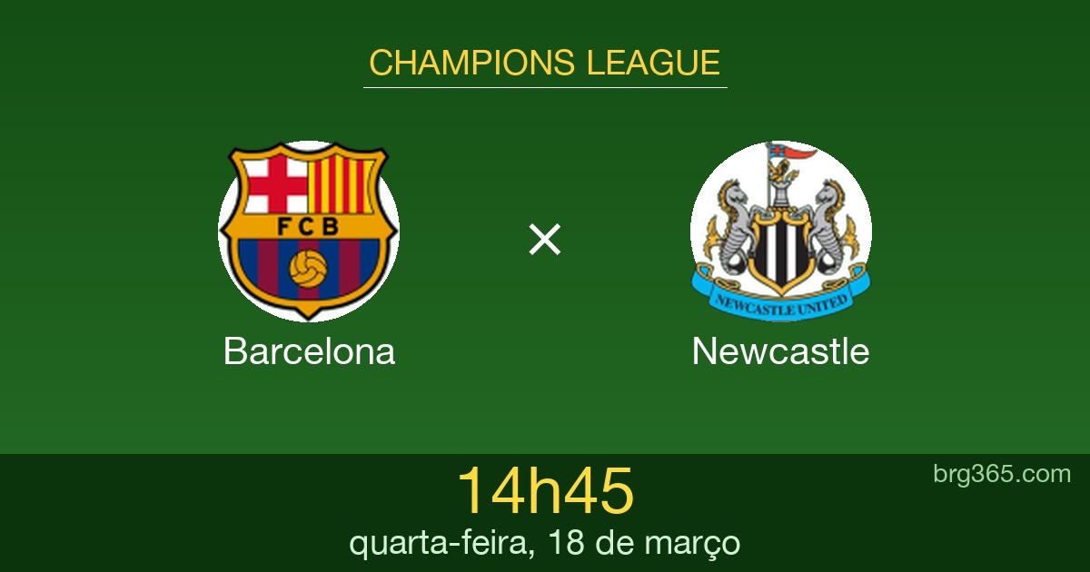 Barcelona x Newcastle: onde assistir ao vivo, horário e escalações — Champions League