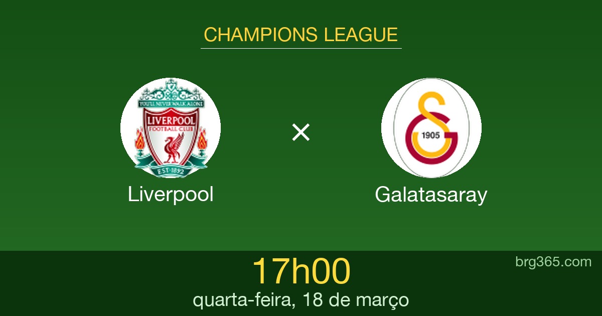 Liverpool x Galatasaray: onde assistir ao vivo, horário e escalações — Champions League