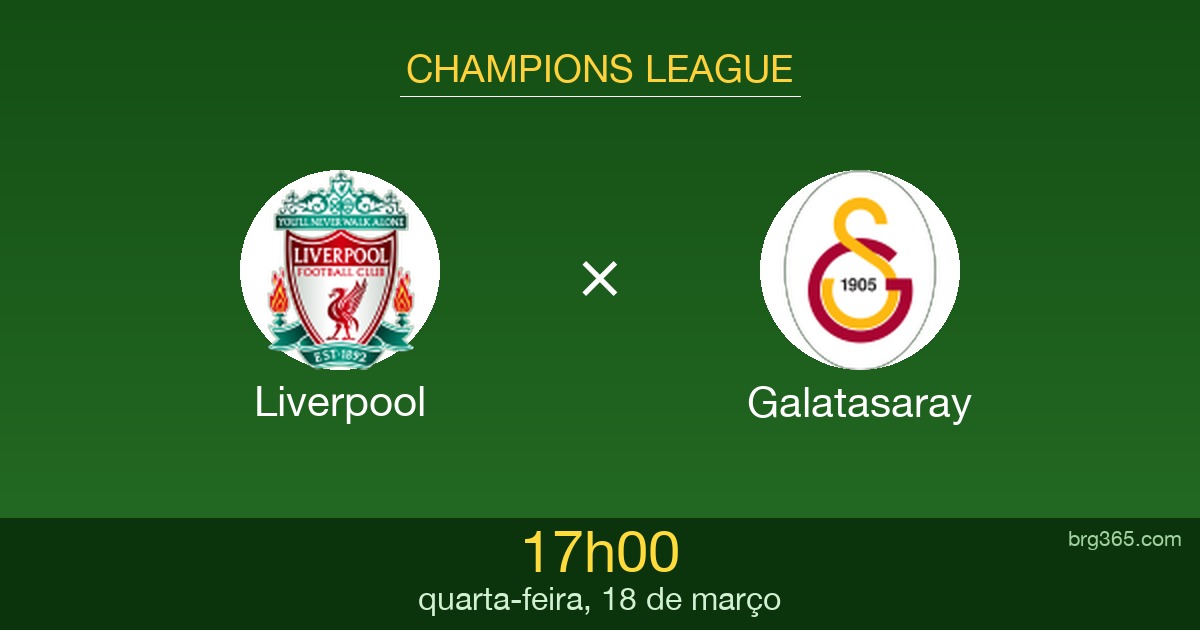 Liverpool x Galatasaray: onde assistir ao vivo, horário e escalações — Champions League